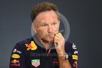 World © Octane Photographic Ltd. Formula 1 - Belgian GP - Friday FIA Team Press Conference. Christian Horner - Team Principal of Red Bull Racing. Spa-Francorchamps, Belgium. Friday 24th August 2018.