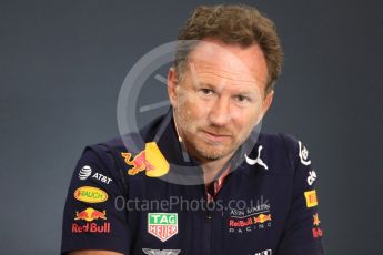 World © Octane Photographic Ltd. Formula 1 - Belgian GP - Friday FIA Team Press Conference. Christian Horner - Team Principal of Red Bull Racing. Spa-Francorchamps, Belgium. Friday 24th August 2018.