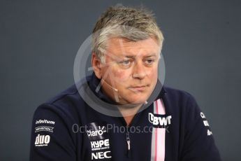 World © Octane Photographic Ltd. Formula 1 - Belgian GP - Friday FIA Team Press Conference. Otmar Szafnauer - Team Principal of Racing Point Force India. Spa-Francorchamps, Belgium. Friday 24th August 2018.