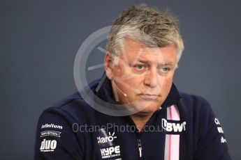 World © Octane Photographic Ltd. Formula 1 - Belgian GP - Friday FIA Team Press Conference. Otmar Szafnauer - Team Principal of Racing Point Force India. Spa-Francorchamps, Belgium. Friday 24th August 2018.