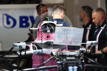 World © Octane Photographic Ltd. Formula 1 – Belgian GP - Pit Lane. Force India VJM11. Spa-Francorchamps, Belgium. Thursday 23rd August 2018.