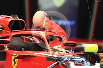 World © Octane Photographic Ltd. Formula 1 – Belgian GP - Pit Lane. Scuderia Ferrari SF71-H. Spa-Francorchamps, Belgium. Thursday 23rd August 2018.