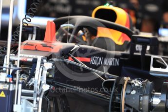 World © Octane Photographic Ltd. Formula 1 – Belgian GP - Pit Lane. Aston Martin Red Bull Racing TAG Heuer RB14. Spa-Francorchamps, Belgium. Thursday 23rd August 2018.