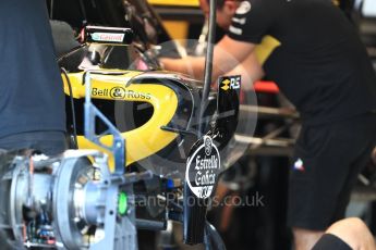 World © Octane Photographic Ltd. Formula 1 – Belgian GP - Pit Lane. Renault Sport F1 Team RS18. Spa-Francorchamps, Belgium. Thursday 23rd August 2018.