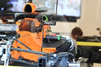 World © Octane Photographic Ltd. Formula 1 – Belgian GP - Pit Lane. McLaren MCL33. Spa-Francorchamps, Belgium. Thursday 23rd August 2018.