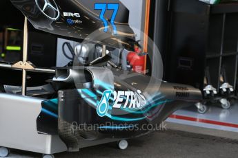 World © Octane Photographic Ltd. Formula 1 – Belgian GP - Pit Lane. Mercedes AMG Petronas Motorsport AMG F1 W09 EQ Power+. Spa-Francorchamps, Belgium. Thursday 23rd August 2018.