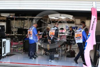 World © Octane Photographic Ltd. Formula 1 – Belgian GP - Pit Lane. Force India VJM11. Spa-Francorchamps, Belgium. Thursday 23rd August 2018.