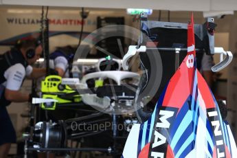 World © Octane Photographic Ltd. Formula 1 – Belgian GP - Pit Lane. Williams Martini Racing FW41. Spa-Francorchamps, Belgium. Thursday 23rd August 2018.