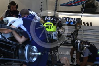 World © Octane Photographic Ltd. Formula 1 – Belgian GP - Pit Lane. Williams Martini Racing FW41. Spa-Francorchamps, Belgium. Thursday 23rd August 2018.