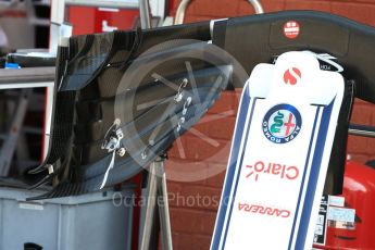 World © Octane Photographic Ltd. Formula 1 – Belgian GP - Pit Lane. Alfa Romeo Sauber F1 Team C37. Spa-Francorchamps, Belgium. Thursday 23rd August 2018.