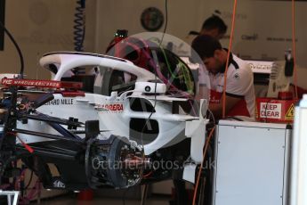 World © Octane Photographic Ltd. Formula 1 – Belgian GP - Pit Lane. Alfa Romeo Sauber F1 Team C37. Spa-Francorchamps, Belgium. Thursday 23rd August 2018.