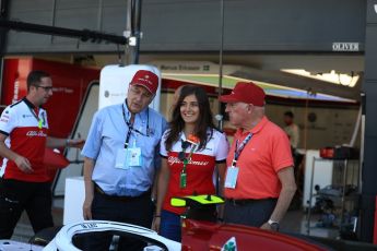 World © Octane Photographic Ltd. Formula 1 - British GP - Paddock. Ruben Juan Fangio - son of Juan Manuel Fangio and Tatiana Calderon - Development Driver Sauber F1 Team. Silverstone Circuit, Towcester, UK. Sunday 8th July 2018.
