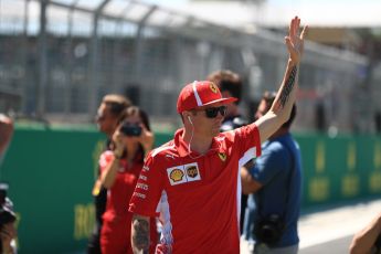 World © Octane Photographic Ltd. Formula 1 – British GP - Drivers’ Parade. Scuderia Ferrari SF71-H – Kimi Raikkonen. Silverstone Circuit, Towcester, UK. Sunday 8th July 2018.