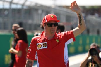 World © Octane Photographic Ltd. Formula 1 – British GP - Drivers’ Parade. Scuderia Ferrari SF71-H – Kimi Raikkonen. Silverstone Circuit, Towcester, UK. Sunday 8th July 2018.