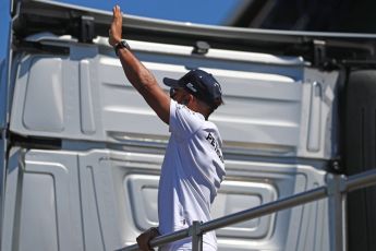 World © Octane Photographic Ltd. Formula 1 – British GP - Drivers’ Parade. Mercedes AMG Petronas Motorsport AMG F1 W09 EQ Power+ - Lewis Hamilton. Silverstone Circuit, Towcester, UK. Sunday 8th July 2018.