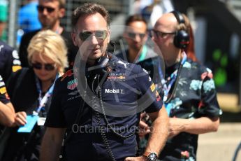 World © Octane Photographic Ltd. Formula 1 - British GP - Grid. Christian Horner - Team Principal of Red Bull Racing. Silverstone Circuit, Towcester, UK. Sunday 8th July 2018.