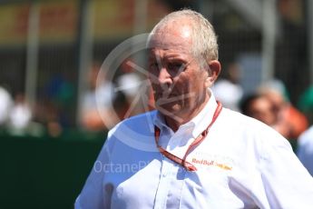 World © Octane Photographic Ltd. Formula 1 - British GP - Grid.Helmut Marko - advisor to the Red Bull GmbH Formula One Teams and head of Red Bull's driver development program. Silverstone Circuit, Towcester, UK. Sunday 8th July 2018.