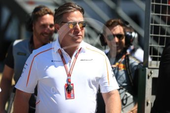 World © Octane Photographic Ltd. Formula 1 - British GP - Grid. Zak Brown - Executive Director of McLaren Technology Group.  Silverstone Circuit, Towcester, UK. Sunday 8th July 2018.