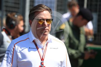World © Octane Photographic Ltd. Formula 1 - British GP - Grid. Zak Brown - Executive Director of McLaren Technology Group.  Silverstone Circuit, Towcester, UK. Sunday 8th July 2018.