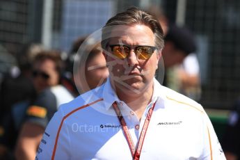 World © Octane Photographic Ltd. Formula 1 - British GP - Grid. Zak Brown - Executive Director of McLaren Technology Group.  Silverstone Circuit, Towcester, UK. Sunday 8th July 2018.