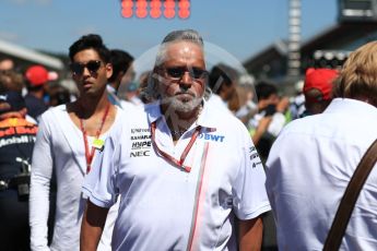 World © Octane Photographic Ltd. Formula 1 - British GP - Grid. Vijay and Siddharth Mallya - Sahara Force India. Silverstone Circuit, Towcester, UK. Sunday 8th July 2018.