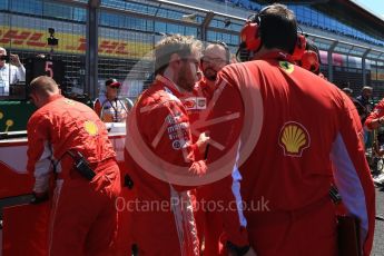 World © Octane Photographic Ltd. Formula 1 – British GP - Grid. Scuderia Ferrari SF71-H – Sebastian Vettel. Silverstone Circuit, Towcester, UK. Sunday 8th July 2018.