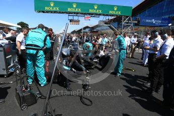World © Octane Photographic Ltd. Formula 1 – British GP - Grid. Mercedes AMG Petronas Motorsport AMG F1 W09 EQ Power+ - Lewis Hamilton. Silverstone Circuit, Towcester, UK. Sunday 8th July 2018.