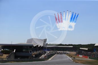 World © Octane Photographic Ltd. Formula 1 – British GP - Grid. Royal Air Force display team - The Red Arrows, British Aerospace BAe Hawk T1a. Silverstone Circuit, Towcester, UK. Sunday 8th July 2018.