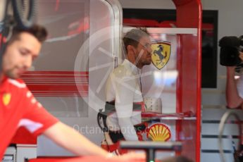 World © Octane Photographic Ltd. Formula 1 – British GP - Paddock. Scuderia Ferrari SF71-H – Sebastian Vettel. Silverstone Circuit, Towcester, UK. Saturday 7th July 2018.