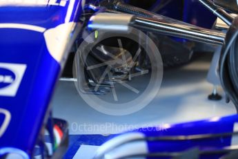 World © Octane Photographic Ltd. Formula 1 – British GP - Paddock. Scuderia Toro Rosso STR13. Silverstone Circuit, Towcester, UK. Saturday 7th July 2018.