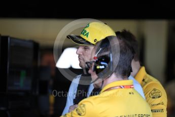 World © Octane Photographic Ltd. Formula 1 – British GP - Paddock. Renault Sport F1 Team RS18 – Nico Hulkenberg. Silverstone Circuit, Towcester, UK. Saturday 7th July 2018.