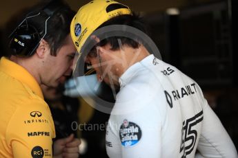 World © Octane Photographic Ltd. Formula 1 – British GP - Paddock. Renault Sport F1 Team RS18 – Carlos Sainz. Silverstone Circuit, Towcester, UK. Saturday 7th July 2018.