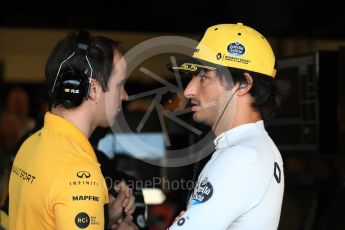 World © Octane Photographic Ltd. Formula 1 – British GP - Paddock. Renault Sport F1 Team RS18 – Carlos Sainz. Silverstone Circuit, Towcester, UK. Saturday 7th July 2018.