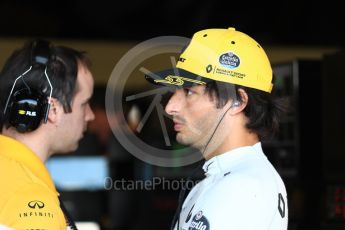 World © Octane Photographic Ltd. Formula 1 – British GP - Paddock. Renault Sport F1 Team RS18 – Carlos Sainz. Silverstone Circuit, Towcester, UK. Saturday 7th July 2018.