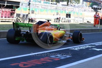 World © Octane Photographic Ltd. Formula 1 – British GP - Paddock. McLaren MCL33 – Stoffel Vandoorne. Silverstone Circuit, Towcester, UK. Saturday 7th July 2018.