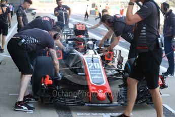 World © Octane Photographic Ltd. Formula 1 – British GP - Paddock. Haas F1 Team VF-18 – Kevin Magnussen. Silverstone Circuit, Towcester, UK. Saturday 7th July 2018.