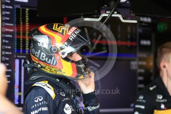 World © Octane Photographic Ltd. Formula 1 – British GP - Paddock. Renault Sport F1 Team RS18 – Carlos Sainz. Silverstone Circuit, Towcester, UK. Saturday 7th July 2018.