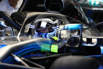World © Octane Photographic Ltd. Formula 1 – British GP - Paddock. Mercedes AMG Petronas Motorsport AMG F1 W09 EQ Power+ - Valtteri Bottas. Silverstone Circuit, Towcester, UK. Saturday 7th July 2018.
