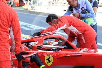 World © Octane Photographic Ltd. Formula 1 – British GP - Paddock. Scuderia Ferrari SF71-H – Sebastian Vettel. Silverstone Circuit, Towcester, UK. Saturday 7th July 2018.