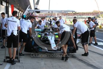 World © Octane Photographic Ltd. Formula 1 – British GP - Paddock. Mercedes AMG Petronas Motorsport AMG F1 W09 EQ Power+ - Valtteri Bottas. Silverstone Circuit, Towcester, UK. Saturday 7th July 2018.