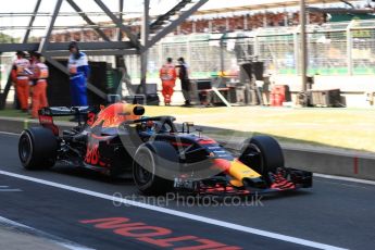 World © Octane Photographic Ltd. Formula 1 – British GP - Paddock. Aston Martin Red Bull Racing TAG Heuer RB14 – Daniel Ricciardo. Silverstone Circuit, Towcester, UK. Saturday 7th July 2018.
