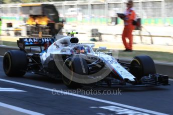 World © Octane Photographic Ltd. Formula 1 – British GP - Paddock. Williams Martini Racing FW41 – Sergey Sirotkin. Silverstone Circuit, Towcester, UK. Saturday 7th July 2018.