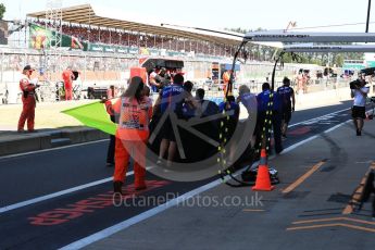 World © Octane Photographic Ltd. Formula 1 – British GP - Paddock. Scuderia Toro Rosso STR13. Silverstone Circuit, Towcester, UK. Saturday 7th July 2018.