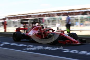 World © Octane Photographic Ltd. Formula 1 – British GP - Paddock. Scuderia Ferrari SF71-H – Kimi Raikkonen. Silverstone Circuit, Towcester, UK. Saturday 7th July 2018.