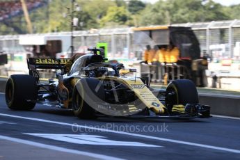 World © Octane Photographic Ltd. Formula 1 – British GP - Paddock. Renault Sport F1 Team RS18 – Nico Hulkenberg. Silverstone Circuit, Towcester, UK. Saturday 7th July 2018.
