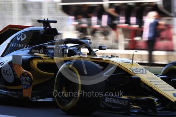World © Octane Photographic Ltd. Formula 1 – British GP - Paddock. Renault Sport F1 Team RS18 – Nico Hulkenberg. Silverstone Circuit, Towcester, UK. Saturday 7th July 2018.