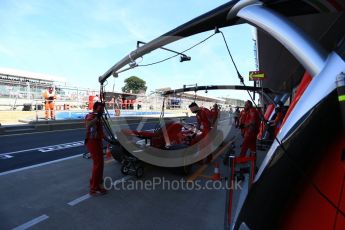 World © Octane Photographic Ltd. Formula 1 – British GP - Paddock. Scuderia Ferrari SF71-H – Kimi Raikkonen. Silverstone Circuit, Towcester, UK. Saturday 7th July 2018.