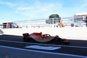 World © Octane Photographic Ltd. Formula 1 – British GP - Paddock. Scuderia Ferrari SF71-H – Sebastian Vettel. Silverstone Circuit, Towcester, UK. Saturday 7th July 2018.