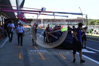 World © Octane Photographic Ltd. Formula 1 – British GP - Paddock. Scuderia Toro Rosso STR13. Silverstone Circuit, Towcester, UK. Saturday 7th July 2018.