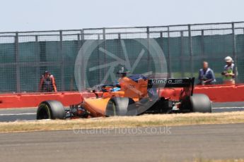 World © Octane Photographic Ltd. Formula 1 – British GP - Qualifying. McLaren MCL33 – Fernando Alonso. Silverstone Circuit, Towcester, UK. Saturday 7th July 2018.